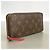 Louis Vuitton Monogram Portefeuille Clemence Long Wallet Marrom Rosa - vista 2