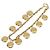 Chanel Vintage Diamond Coco Mademoiselle Long Metal Golden