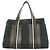 Hermès Hermes Troca Horizontal MM Canvas Tote Bag, Schwarz