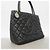 Bolso Tote Chanel de piel de becerro granulada negra Negro - vista 2