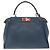Fendi Peekaboo Mini de piel con volantes Azul