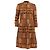 Abito camicia midi stampato Burberry Brit Irenie in cotone marrone