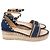 Sandali platform Valentino Garavani Rockstud in denim di cotone blu