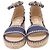 Sandali platform Valentino Garavani Rockstud in denim di cotone blu - vista 2