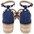 Sandali platform Valentino Garavani Rockstud in denim di cotone blu - vista 5