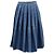 Gonna midi plissettata in denim blu di cotone Joseph
