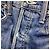 Mother Barrel Jeans aus blauer Baumwolle Python drucken - Ansicht 3