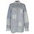 Camicia Gabriela Hearst Taj in cotone upcycled patchwork azzurro Blu Blu chiaro