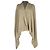 Sweater capa em malha canelada Rick Owens em lã bege