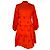 Vestido corto escalonado bordado Erdem en algodón naranja
