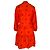 Vestido corto escalonado bordado Erdem en algodón naranja - vista 3
