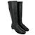 Stuart Weitzman kniehohe Stiefel aus schwarzem Leder - Ansicht 2