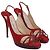 Zapatos Slingback Jimmy Choo en ante rojo Roja - vista 3