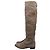 Stuart Weitzman Knee-High en ante marrón Castaño Roja - vista 4