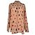 Blusa a maniche lunghe Altuzarra con stampa piume in seta multicolore