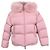Moncler Mino Fur-Trimmed Down Jacket in Pink Polyester