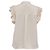 Zadig & Voltaire Tiza Bluse mit Rüschenärmeln aus elfenbeinfarbenem Polyester Weiß Roh - Ansicht 4