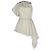 Top drapeado asimétrico Alexander Mcqueen en algodón blanco Crudo