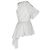 Top drapeado asimétrico Alexander Mcqueen en algodón blanco Crudo - vista 3