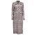 Abito midi Burberry Scribble Check in seta multicolore