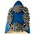Décolleté Manolo Blahnik Hangisi Embellished in raso blu - vista 12