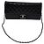 Chanel CC Quilted Pattern Wallet On Chain in Black Patent Leather