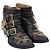 Botines bajas Chloé Susanna con tachuelas en cuero negro - vista 2