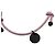 Bracciale intrecciato Bottega Veneta in pelle rosa - vista 6