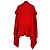 Pull cape en maille côtelée Rick Owens en laine rouge - vue 3