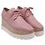 Stella Mc Cartney Chaussures compensées à plateforme Elyse de Stella McCartney en cuir rose - vue 3