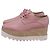 Stella Mc Cartney Chaussures compensées à plateforme Elyse de Stella McCartney en cuir rose - vue 4