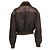 Prada Bomberjacke mit Pelzkragen aus braunem Polyester Rot - Ansicht 4