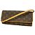 Bolso de hombro Louis Vuitton Monogram Pochette Twin GM Castaño