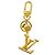 Portachiavi Louis Vuitton Charm LV Facet D'oro