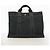 Hermès Bolso Tote Hermes Deauville MM Canvas Negro - vista 9