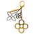 Louis Vuitton Keychain Charm Bijou Sac Page M65090 Argento D'oro
