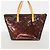 Sac à main Louis Vuitton Vernis Bellevue PM Bordeaux - vue 10