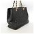 Borsa Tote Chanel in pelle di vitello martellata nera Nero - vista 2