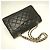 Bolsa de Ombro Chanel Double Flap com Corrente Preto - vista 3