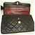 Bolsa de Ombro Chanel Double Flap com Corrente Preto - vista 6