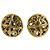 Chanel Vintage Coco Mark vergoldete Clip-Ohrringe Golden