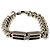 Bracciale Balenciaga Bb Icon Gourmette Misura M in Ottone Argento per Uomo