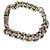 Bracciale Balenciaga Bb Icon Gourmette Misura M in Ottone Argento per Uomo - vista 4