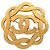 Broche Chanel banhada a ouro Dourado