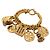 Pulseira de Berloques Banhada a Ouro Chanel Dourado
