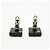 Chanel Black and Silver Clip-On Ohrringe Schwarz Silber - Ansicht 6