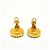 Classique Boucles d'oreilles clips Chanel Coco Mark Circle Noir Doré - vue 7