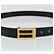 Hermès Hermes Buckle Belt Leather Thin Black - view 5