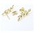 Autre Marque Pendientes trepadores Tiffany Olive Leaf en oro amarillo de 18K - vista 4
