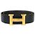 Hermès Cinturón reversible HERMES Constance con hebilla H Castaño Negro